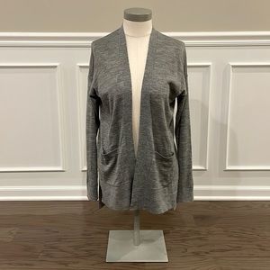 LOFT Grey Open Pocket Cardigan - Size S